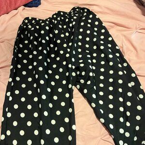 Poka dot trackpants